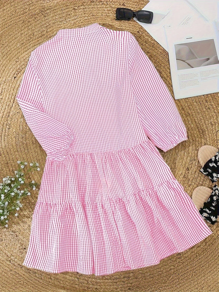 Mirette – Gingham Tiered Dress