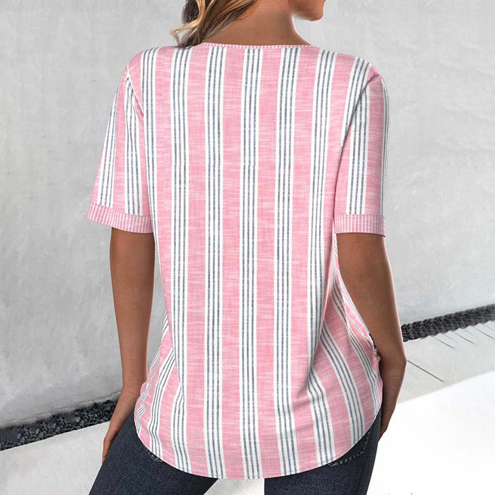 Amaris – Striped Button Blouse