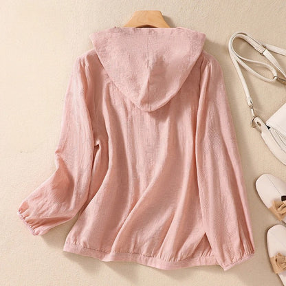 Livia – Linen Hooded Shirt