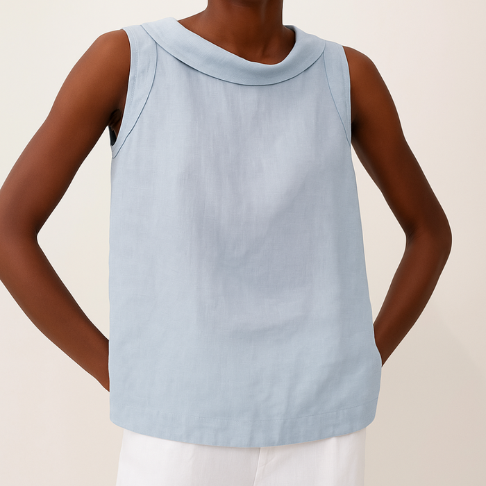 Madeleine – Sleeveless Linen Top