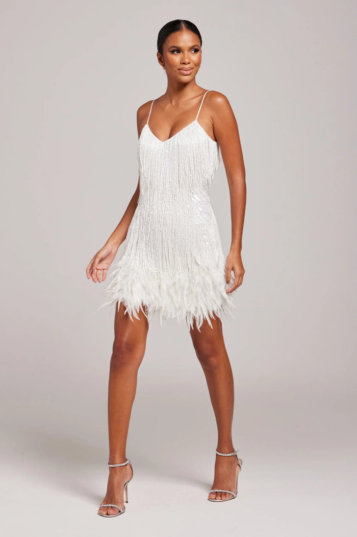 Camilla – Feathered Party Mini Dress