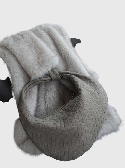 Celeste | Knotted Braided Medium Suede Bag