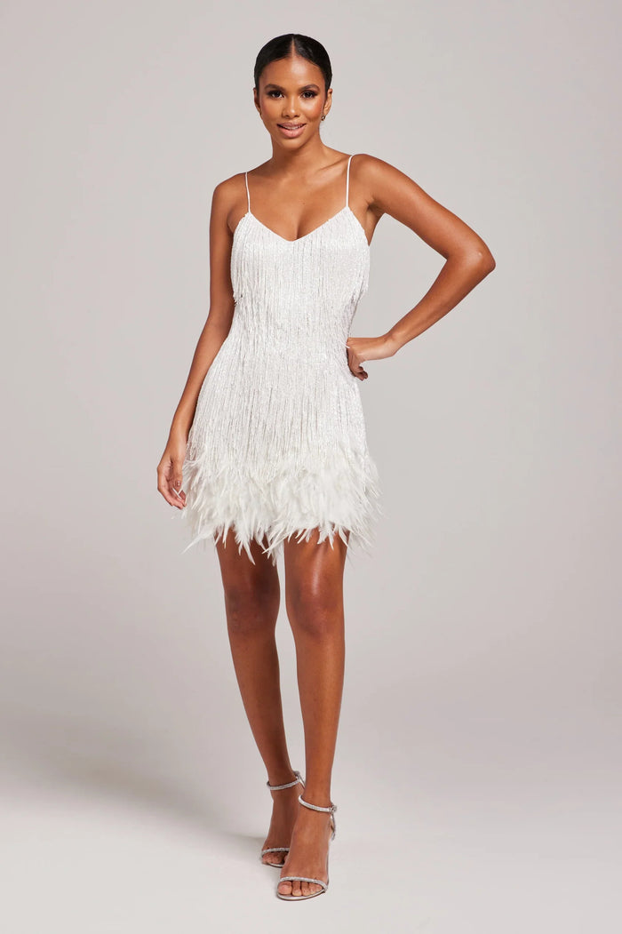Camilla – Feathered Party Mini Dress