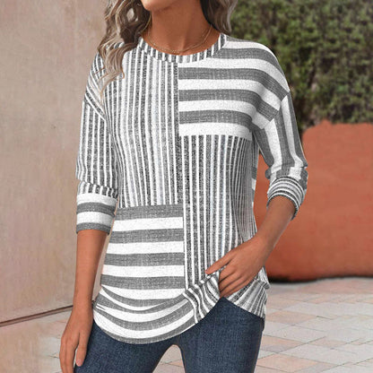 Veda – Casual Striped Long Sleeve Tee