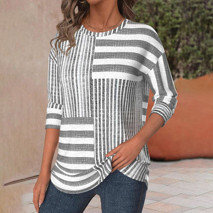 Veda – Casual Striped Long Sleeve Tee