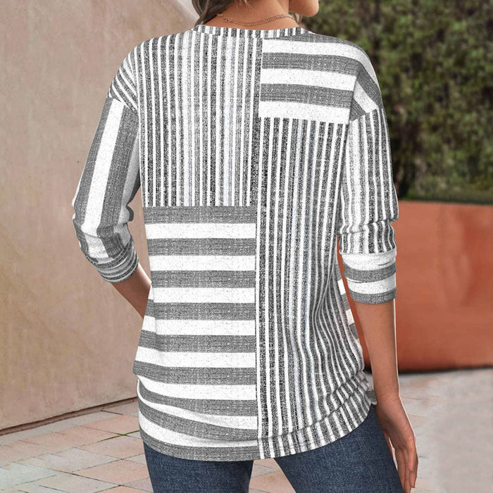 Veda – Casual Striped Long Sleeve Tee