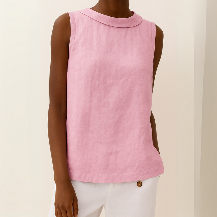 Madeleine – Sleeveless Linen Top