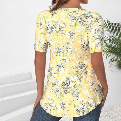 Léa – Floral Button Detail Blouse
