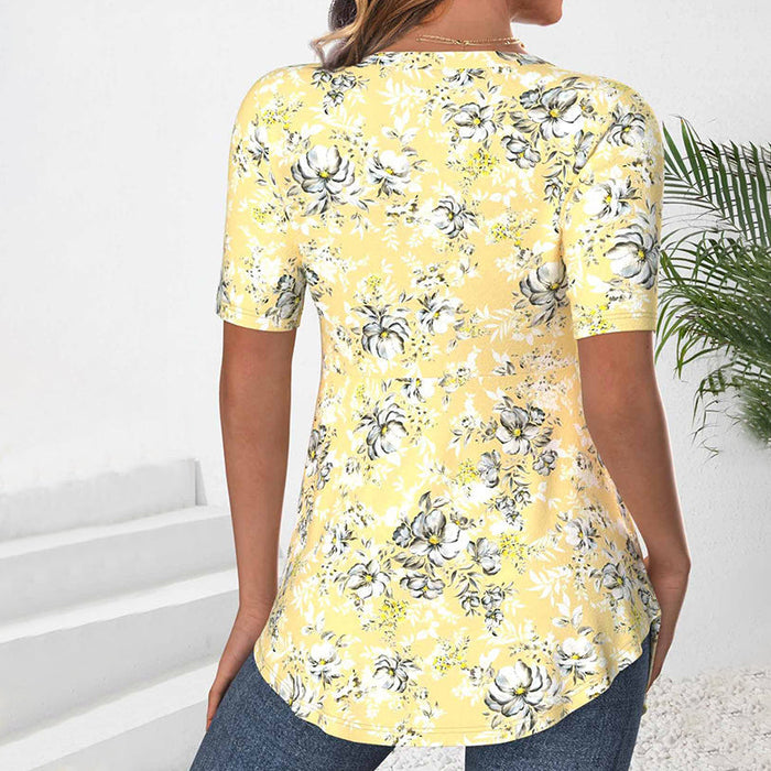 Léa – Floral Button Detail Blouse
