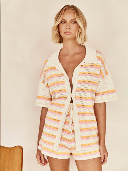 Sunny – Striped Knit Co-Ord Set