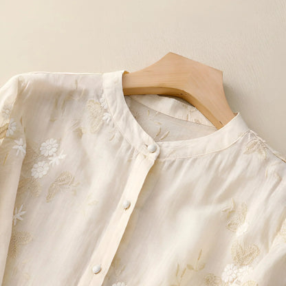 Celeste – Embroidered Cotton Blouse