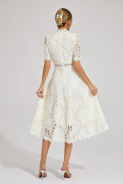 Vivienne – Lace Cut-Out Midi Dress