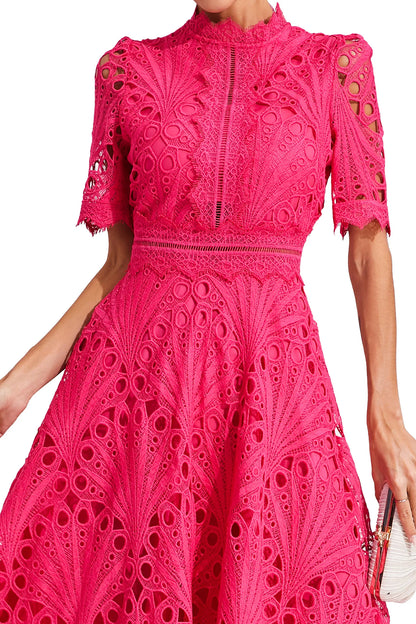 Vivienne – Lace Cut-Out Midi Dress