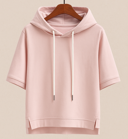 Lila – Short Sleeve Relaxed Hoodie