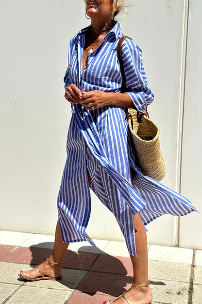 Celine – Classic Striped Shirt Dress