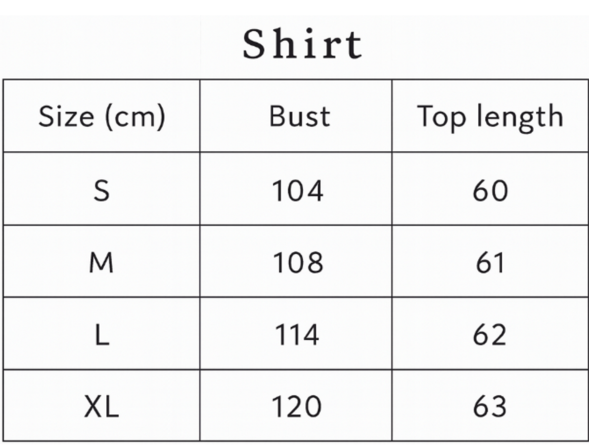 Size guide (cm)