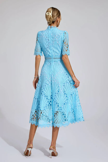 Vivienne – Lace Cut-Out Midi Dress