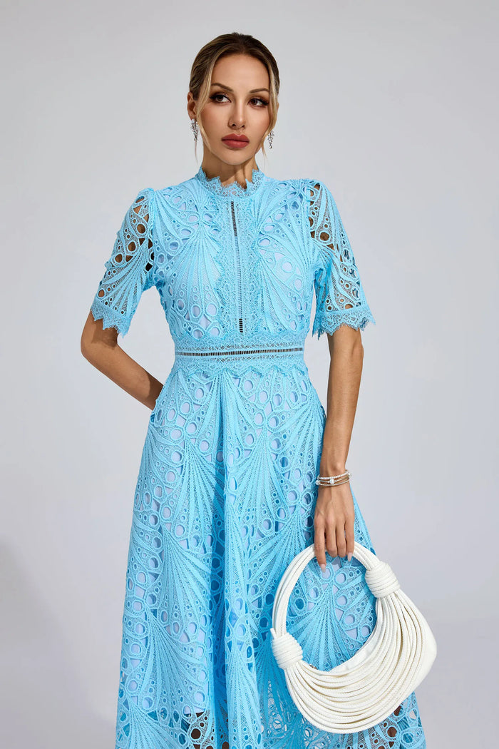 Vivienne – Lace Cut-Out Midi Dress