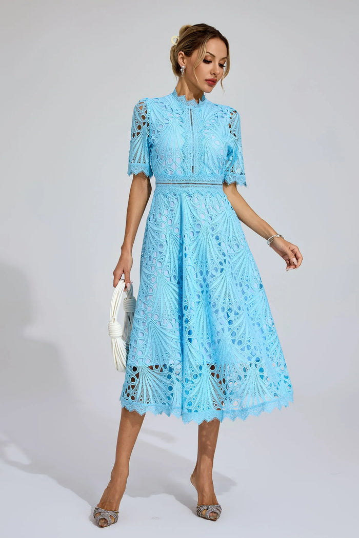 Vivienne – Lace Cut-Out Midi Dress