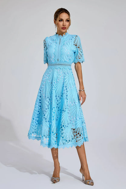 Vivienne – Lace Cut-Out Midi Dress