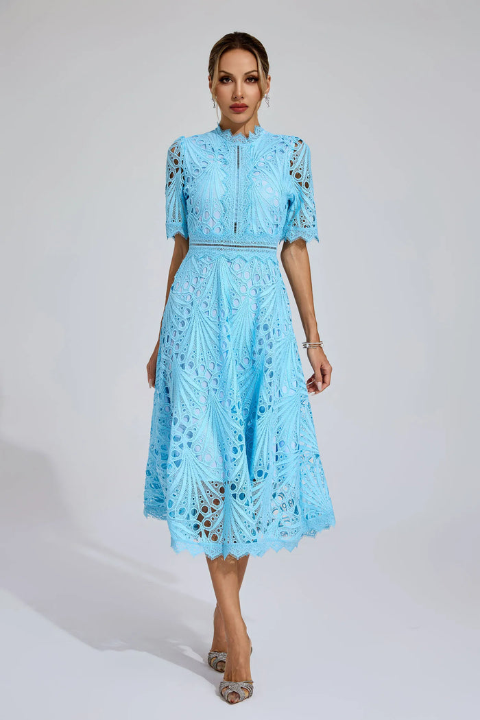 Vivienne – Lace Cut-Out Midi Dress