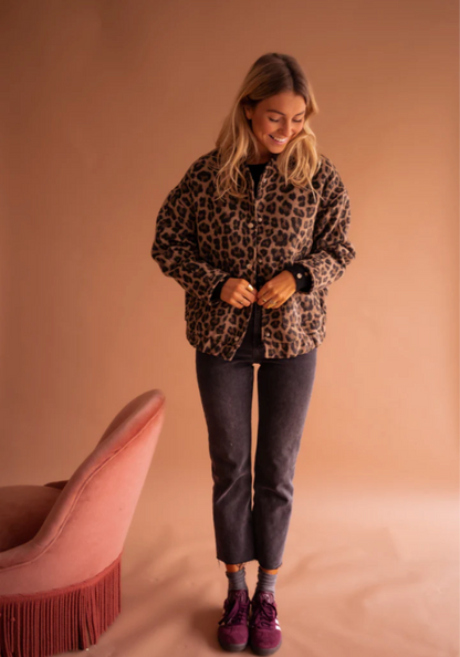 Mara | Leopard Print Bomber Jacket