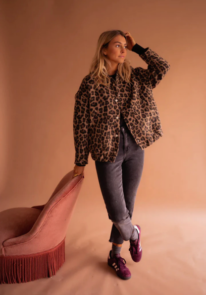 Mara | Leopard Print Bomber Jacket