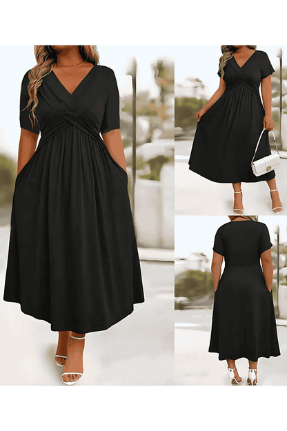 Luna – Elegant V-Neck Dress
