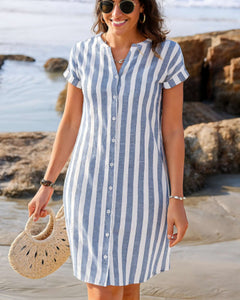 Maelis – Striped Shirt Dress
