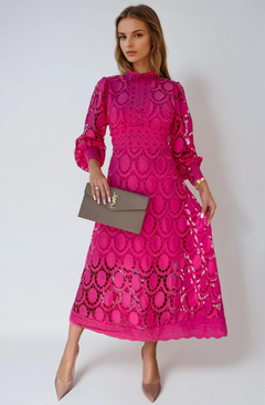 Juliette - Romantic Embroidered Midi Dress