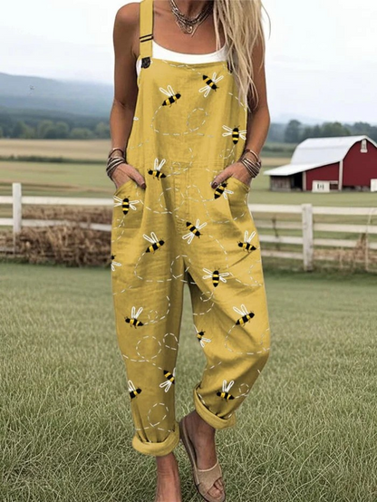 Daisy – Women’s Summer Dungarees with Playful Print