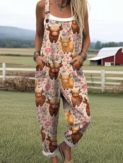 Daisy – Women’s Summer Dungarees with Playful Print