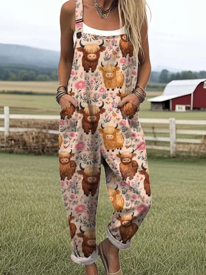 Daisy – Women’s Summer Dungarees with Playful Print