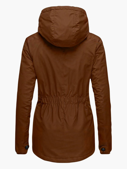 ELARA | LONG JACKET WITH HOOD AND LINING