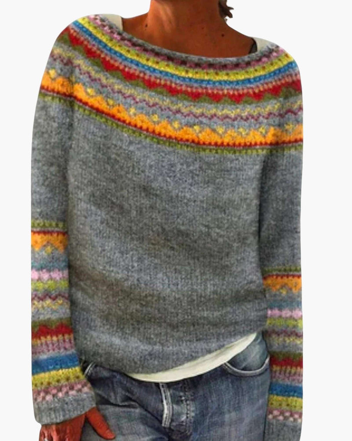 RHEA | NORDIC KNIT SWEATER