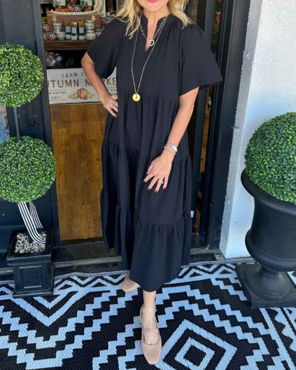 Isabelle – Flowy Tiered Maxi Dress