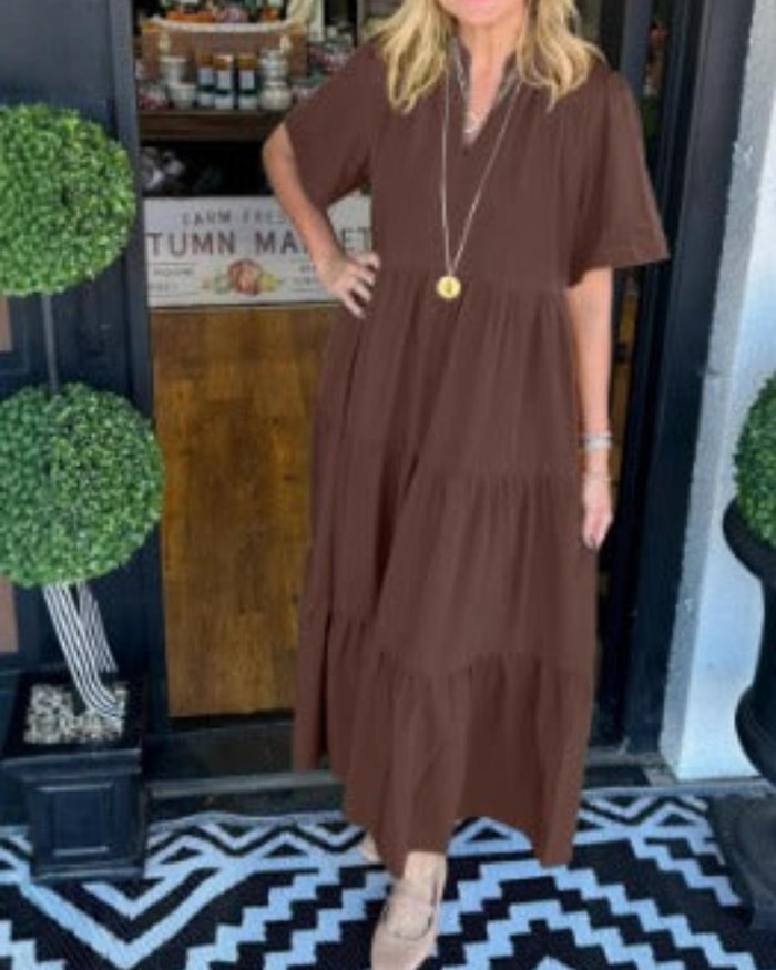 Isabelle – Flowy Tiered Maxi Dress