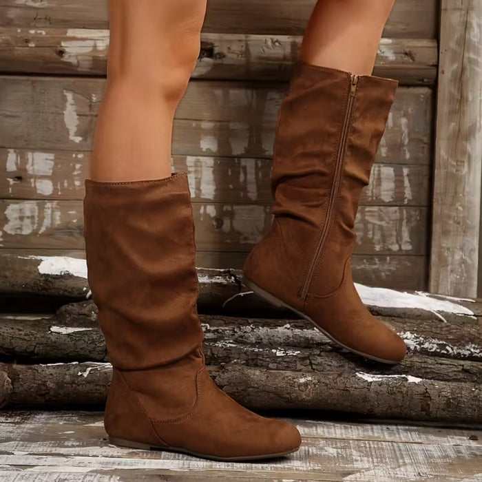 ELORA | Casual Slouchy Mid-Calf Boots