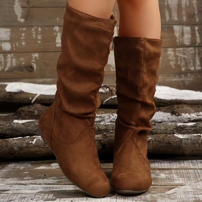 ELORA | Casual Slouchy Mid-Calf Boots
