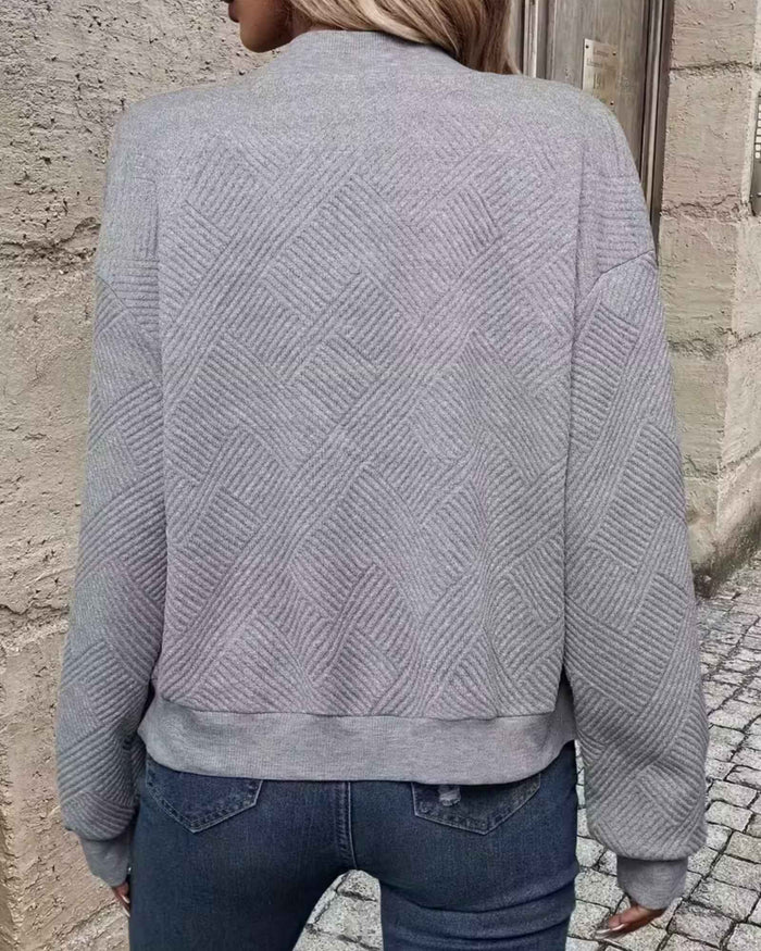 AVA | TEXTURED ZIP KNIT JACKET