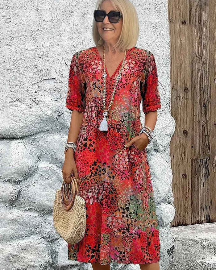 Bianca – Elegant Floral Midi Dress