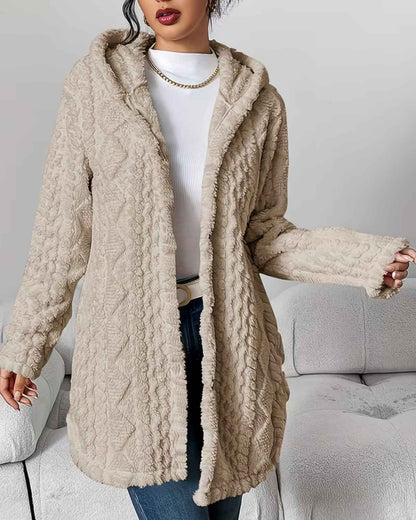 VANESSA | COZY TEXTURED HOODED JACKET