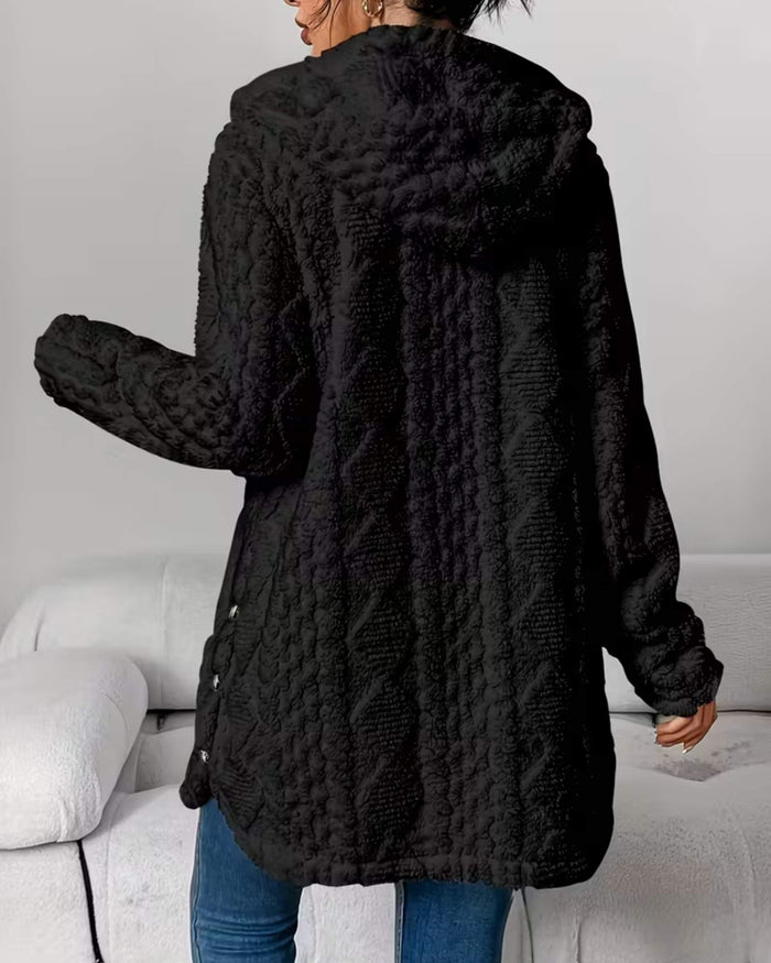 VANESSA | COZY TEXTURED HOODED JACKET