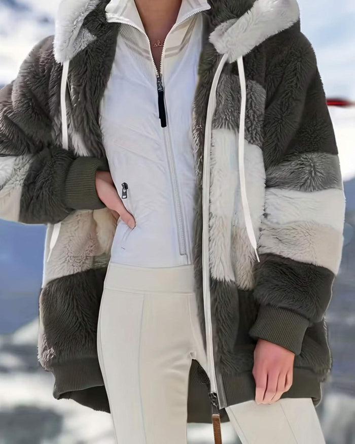 LUNA | COZY HOODED TEDDY JACKET