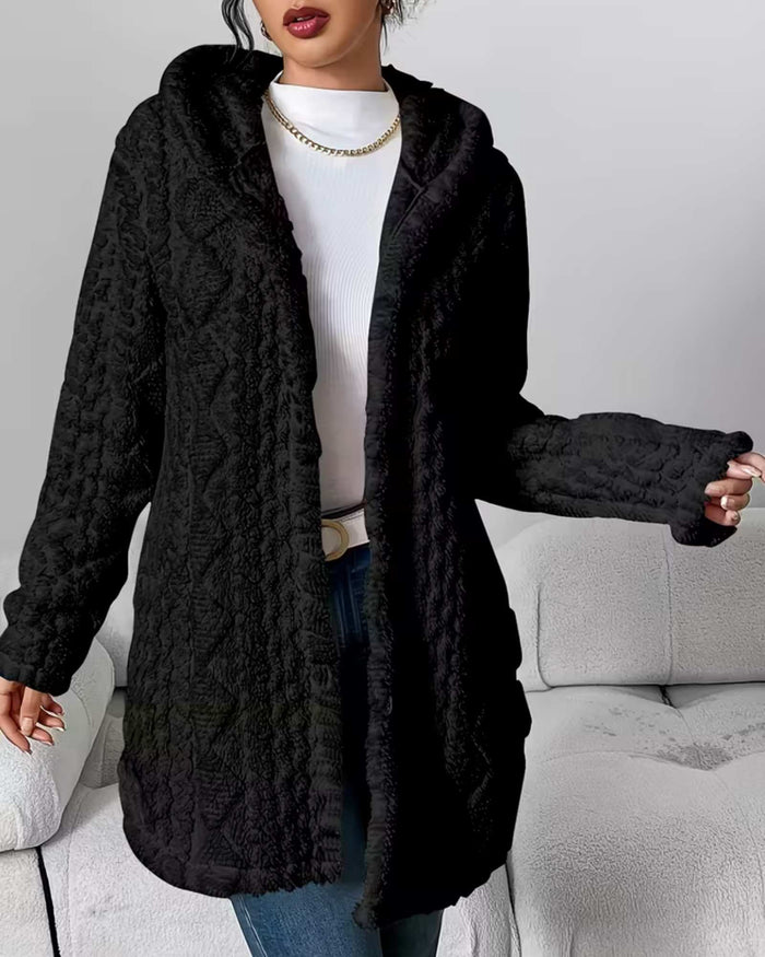 VANESSA | COZY TEXTURED HOODED JACKET