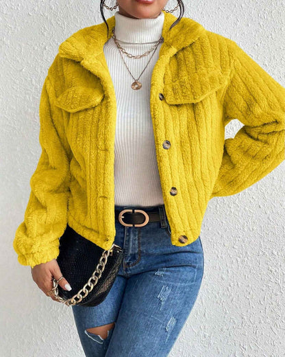ARIELLE | COZY PLUSH BUTTON JACKET