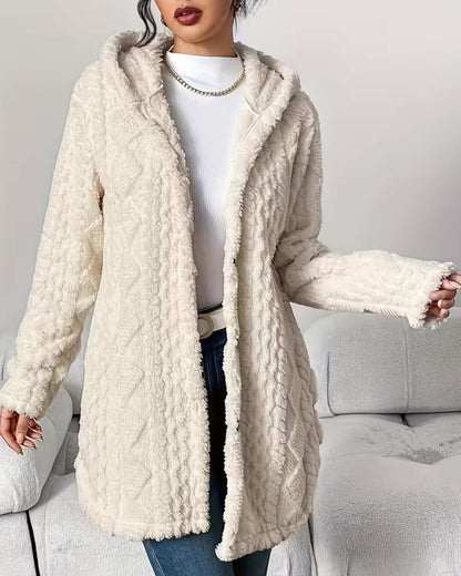 VANESSA | COZY TEXTURED HOODED JACKET