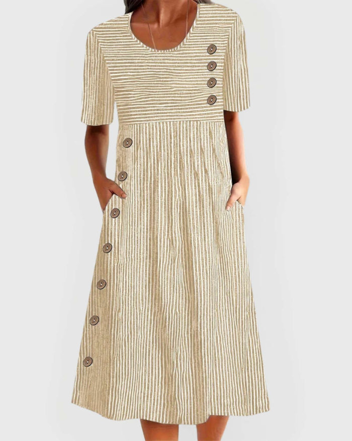 Noa – Striped Midi Dress