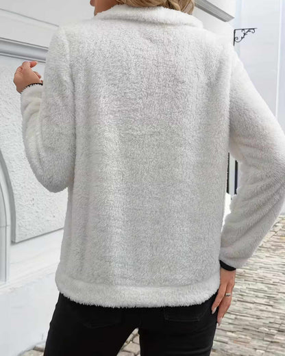 SOFIA | COZY HALF-ZIP PLUSH PULLOVER