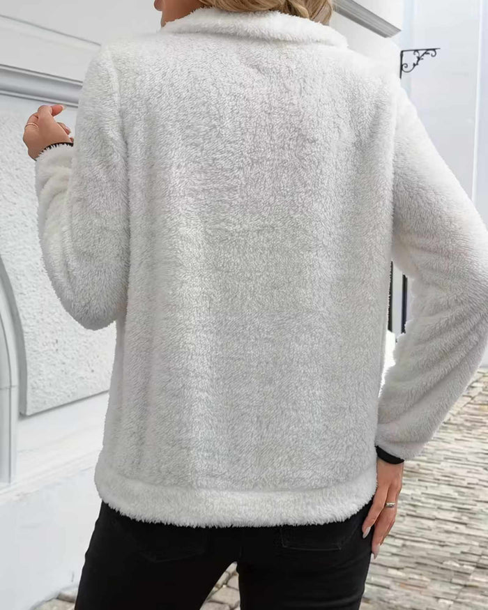 SOFIA | COZY HALF-ZIP PLUSH PULLOVER